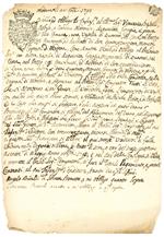 Angelo Baraldi di Solara (MO) vende al nobiluomo modenese Vincenzo Bassoli 