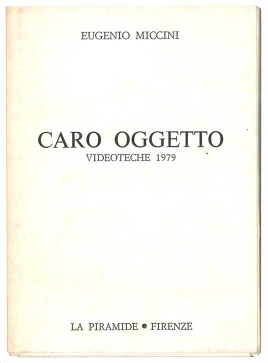 Caro oggetto - Eugenio Miccini - copertina