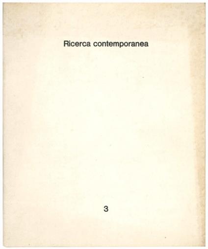 12 opere di Antonio Calderara (Ricerca contemporanea 3) - Vincenzo Agnetti - copertina