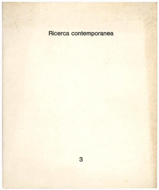 12 opere di Antonio Calderara (Ricerca contemporanea 3) - Vincenzo Agnetti - copertina