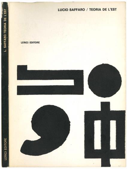 Teoria de l'Est - Lucio Saffaro - copertina