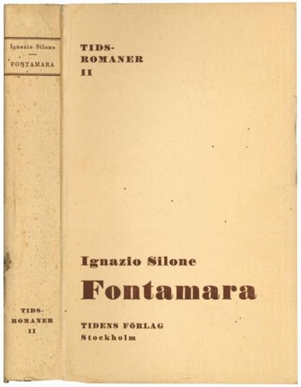 Fontamara - Ignazio Silone - copertina