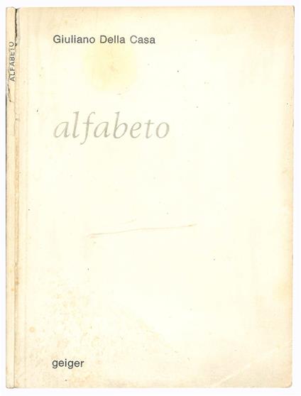 Alfabeto - Giuliano Della Casa - copertina