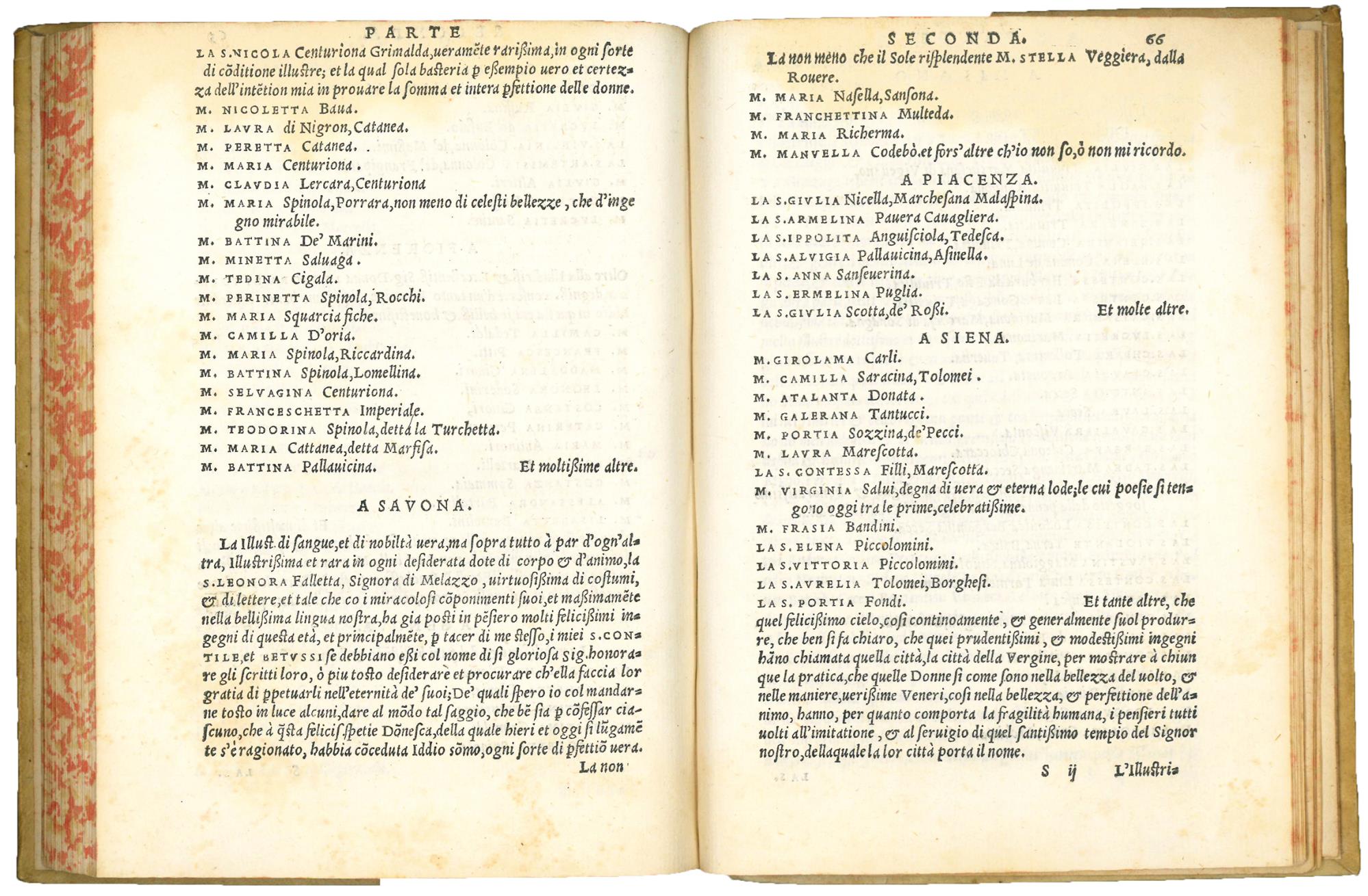 Lettura [...], sopra un sonetto dell'Illustriss. Signor Marchese della Terza alla Divina Signora Marchesa del Vasto. Ove con nuove et chiare ragioni si pruova la somma perfettione delle DONNE [...] ove ancora cade occasione di nominare alcune Gentild