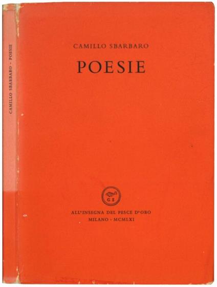 Poesie - Camillo Sbarbaro - copertina