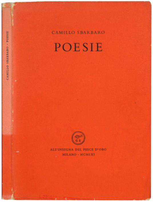 Poesie - Camillo Sbarbaro - copertina