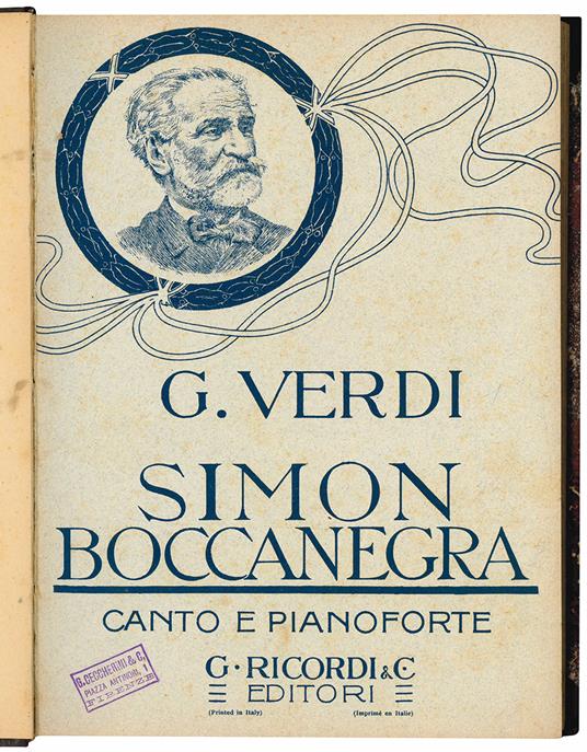 Simon Boccanegra. Melodramma in un prologo e tre atti di Francesco Maria Piave. Nuova edizione per la rappresentazione al Teatro alla Scala in Milano il 24 marzo 1881. Opera completa - Giuseppe Verdi - copertina
