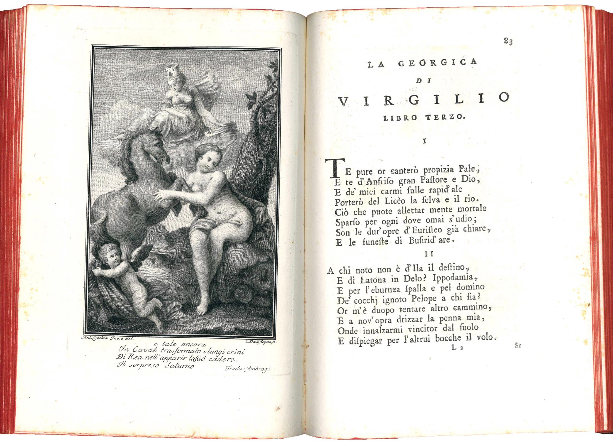 La Georgica di Virgilio tradotta in ottava rima dal Sig. Conte Lorenzo Tornieri nobile vicentino dedicata al nobil Sig. Conte Agostino Negri