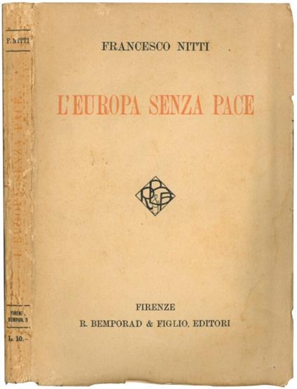 L' Europa senza pace - Francesco Nitti - copertina
