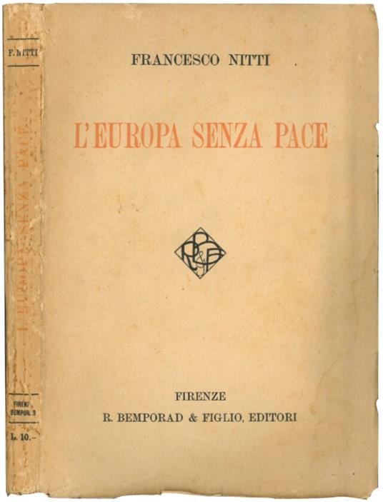 L' Europa senza pace - Francesco Nitti - copertina