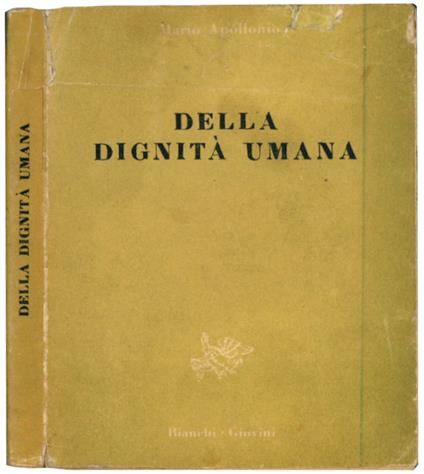 Della dignità umana - Mario Apollonio - copertina
