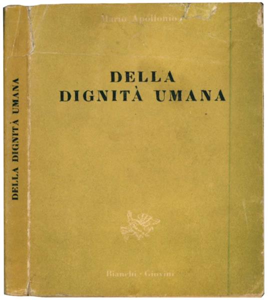 Della dignità umana - Mario Apollonio - copertina
