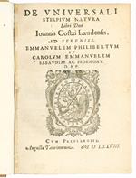 De universali stirpium natura libri duo Ioannis Costaei Laudensis