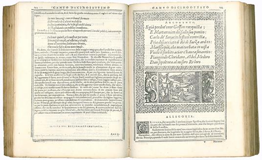Bellezze del Furioso di M. Lodovico Ariosto scielte da Oratio Toscanella: con gli argomenti, et allegorie de i canti: con l'Allegorie de i nomi proprii principali dell'opera: et co i luochi communi dell'autore, per ordine di alfabeto del medesimo - Orazio Toscanella - copertina
