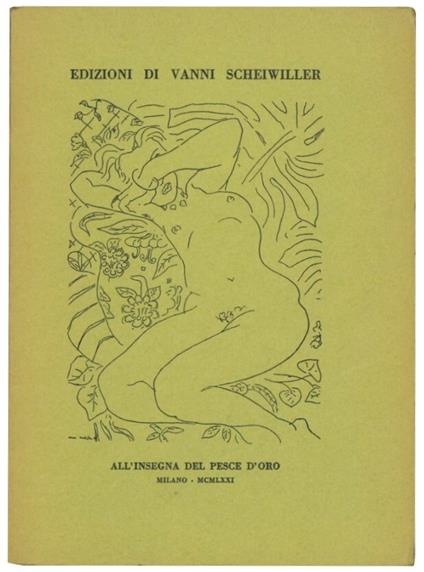 Edizioni di Vanni Scheiwiller: listino prezzi al 1 gennaio 1972 - Luciano Beggiato - copertina