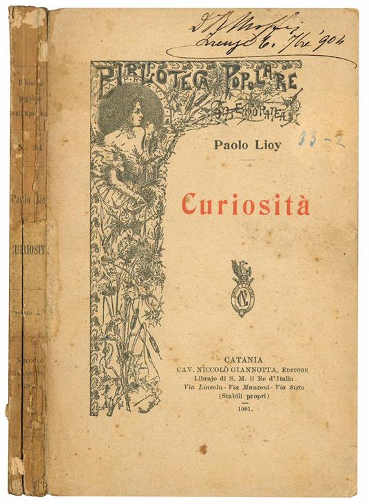 Curiosità - Paolo Lioy - copertina