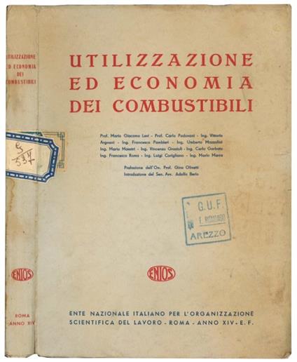 Utilizzazione ed economia dei combustibili - Mario Giacomo Levi - copertina
