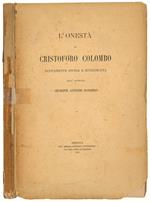 L' onestà di Cristoforo Colombo nuovamente difesa e rivendicata