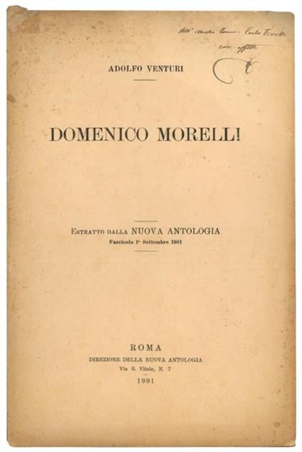 Domenico Morelli - Adolfo Venturi - copertina