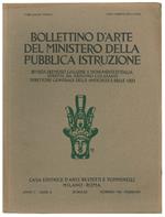 7 pubblicazioni del: Bollettino d'arte del Ministero della educazione nazionale. Rivista dei musei gallerie e monumenti d'Italia. Diretta da Roberto Paribeni direttore generale delle antichità e belle arti