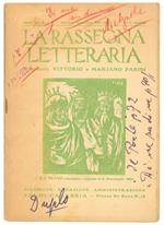 La rassegna letteraria: rivista mensile di arte, scienza, critica e letteratura varia. 2 pubblicazioni