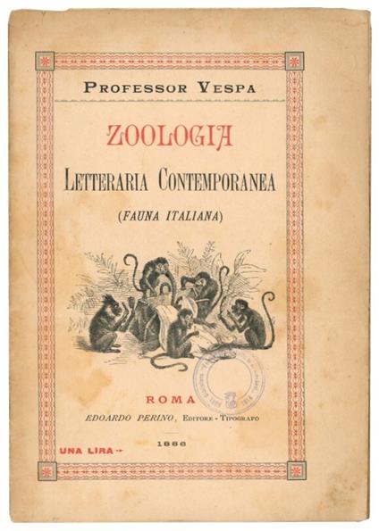 Zoologia letteraria contemporanea: fauna italiana - Professor Vespa - copertina