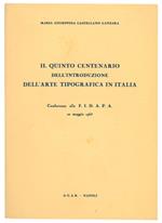 Il quinto centenario dell'introduzione dell'arte tipografica in Italia: conferenza alla FIDAPA, 20 maggio 1965