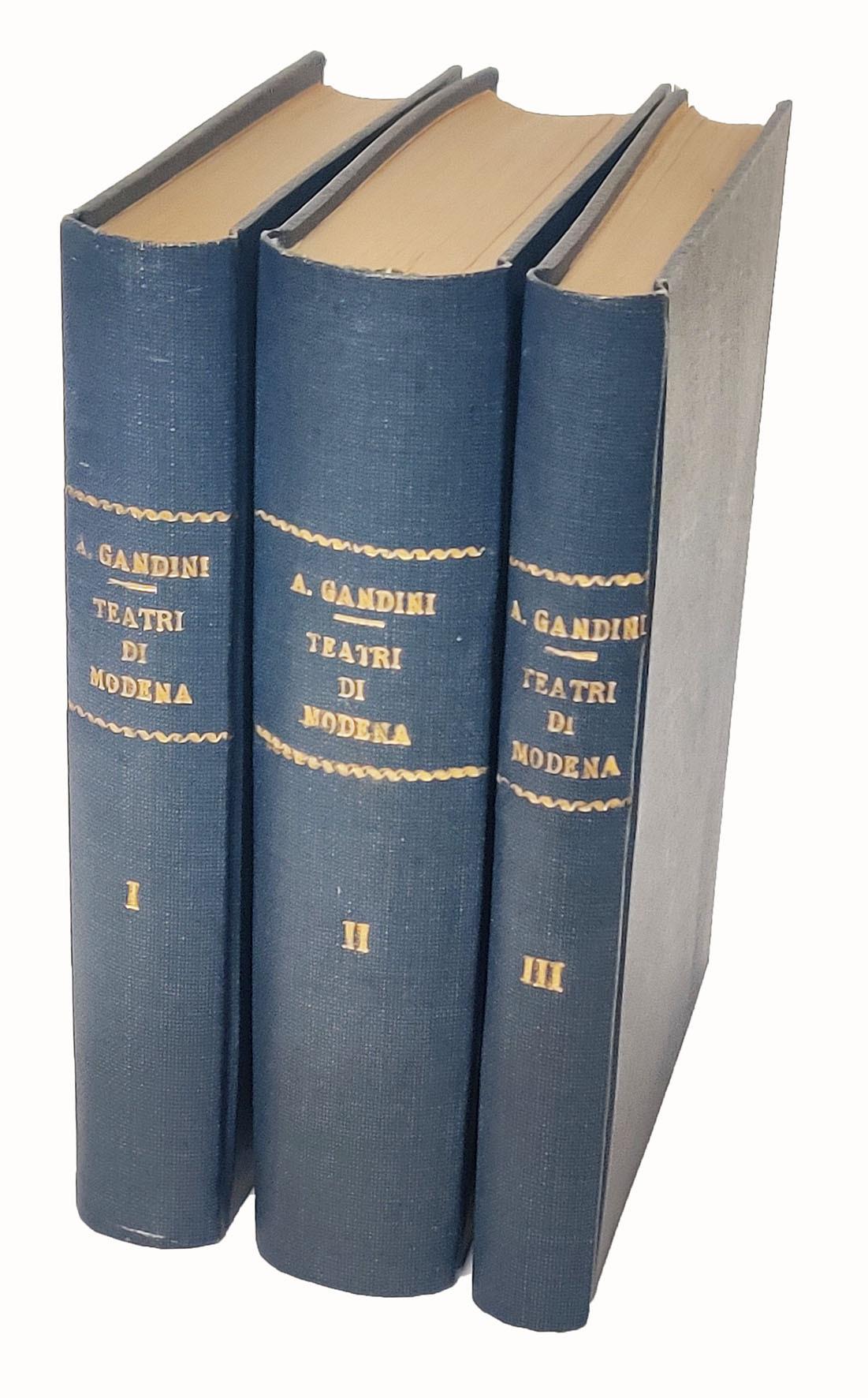 Cronistoria dei teatri di Modena dal 1539 al 1871 […] arricchita di interessanti notizie e continuata sino al presente da Luigi Francesco Valdrighi e Giorgio Ferrari-Moreni
