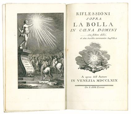 Riflessioni sopra la bolla In coena Domini… Sive fictione didici, et sine invidia communico - Tommaso Antonio Contin - copertina