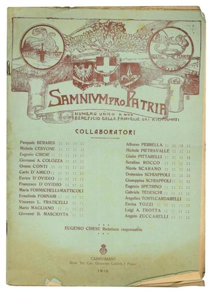Samnium pro patria - copertina