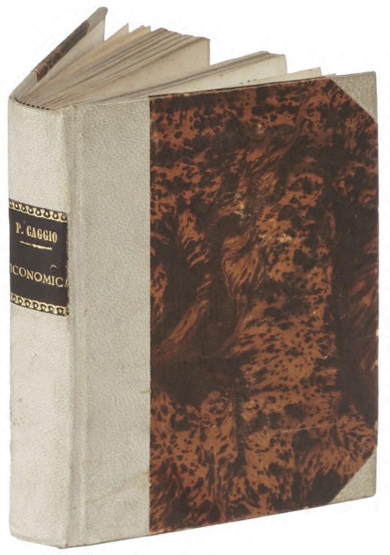 CAGGIO, Paolo (d. 1562). Iconomica del signor Paolo Caggio gentil'huomo di Palermo, nella quale s'insegna brevemente per modo di dialogo il governo famigliare, come di se stesso, della moglie, de' figliuoli, de' servi, delle case, delle robbe, & d'og