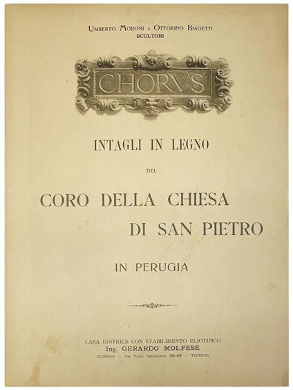CHORUS. Intagi in legno del coro della Chiesa di San Pietro in Perugia - copertina
