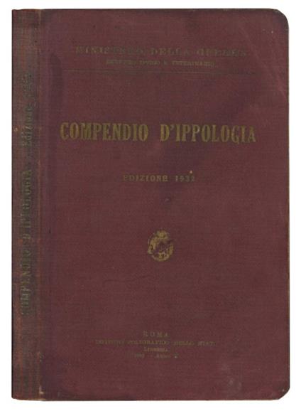 Compendio d'ippologia - copertina