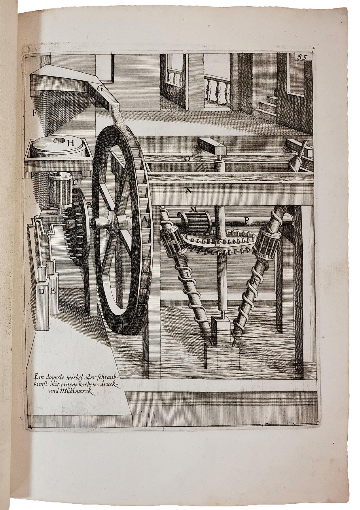 Theatrum machinarum novum, exhibens aquarias, alatas, iumentarias, manuarias pedibus, ac ponderibus versatiles, plures, et diversas molas [...] Per Georgium Andream Bocklerum, architectum & ingeniarum. Ex Germania in Latium recens translatum opera R