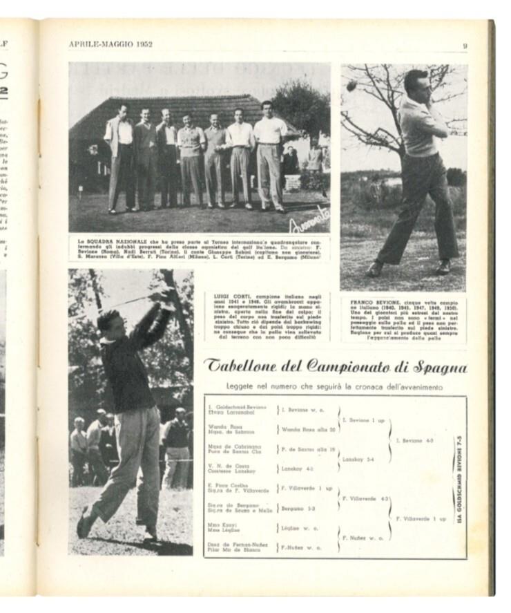 Golf: rivista dell'associazione golfistica italiana. Dal nr. 2/3 dell'anno 1952 al nr. 10 dell'anno 1953