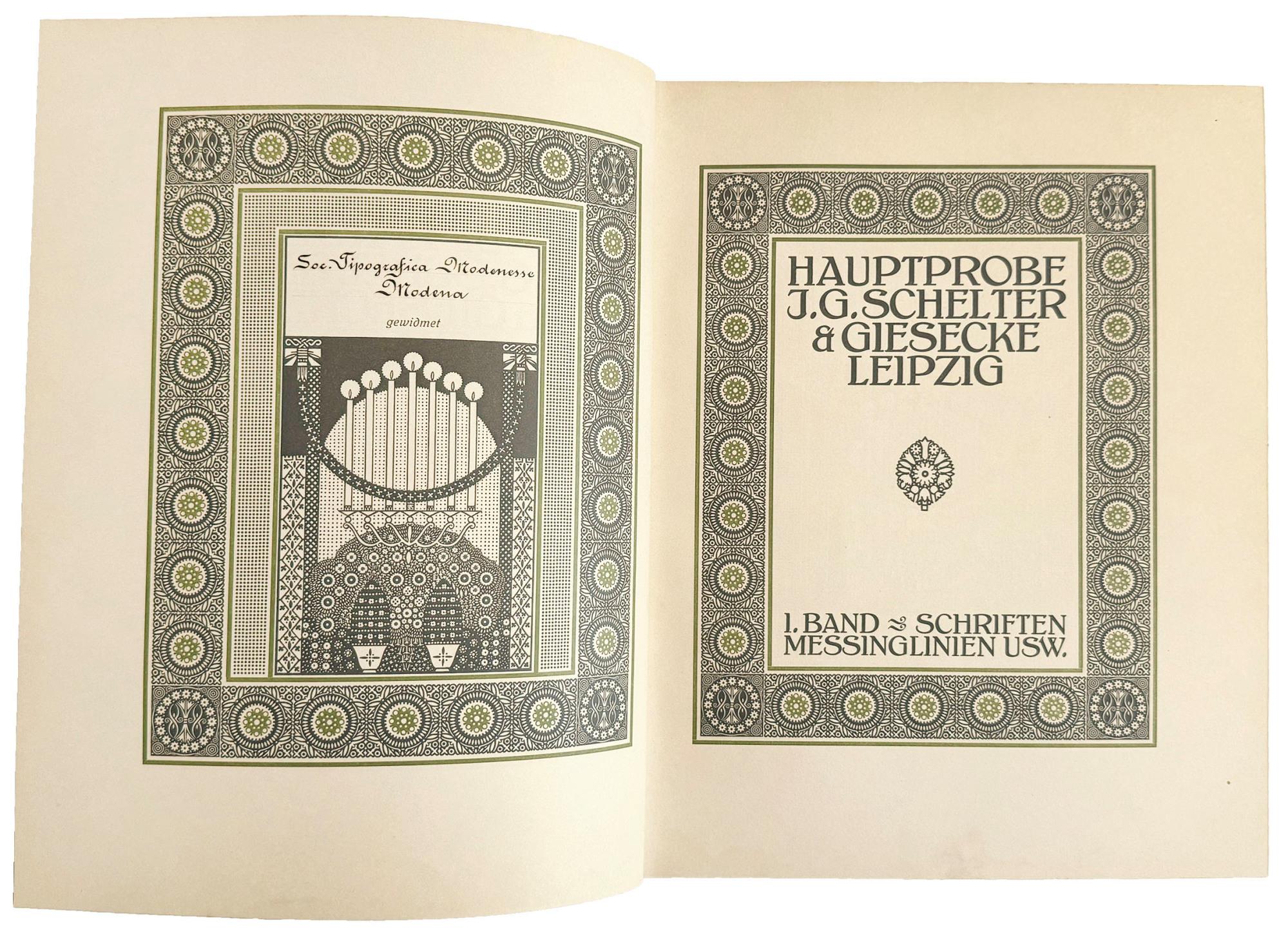 Hauptprobe J.G. Schelter & Giesecke Leipzig. 1.Band ~ Schriften Messinglinien usw