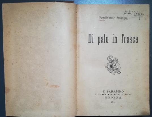 Di palo in frasca - Ferdinando Martini - copertina