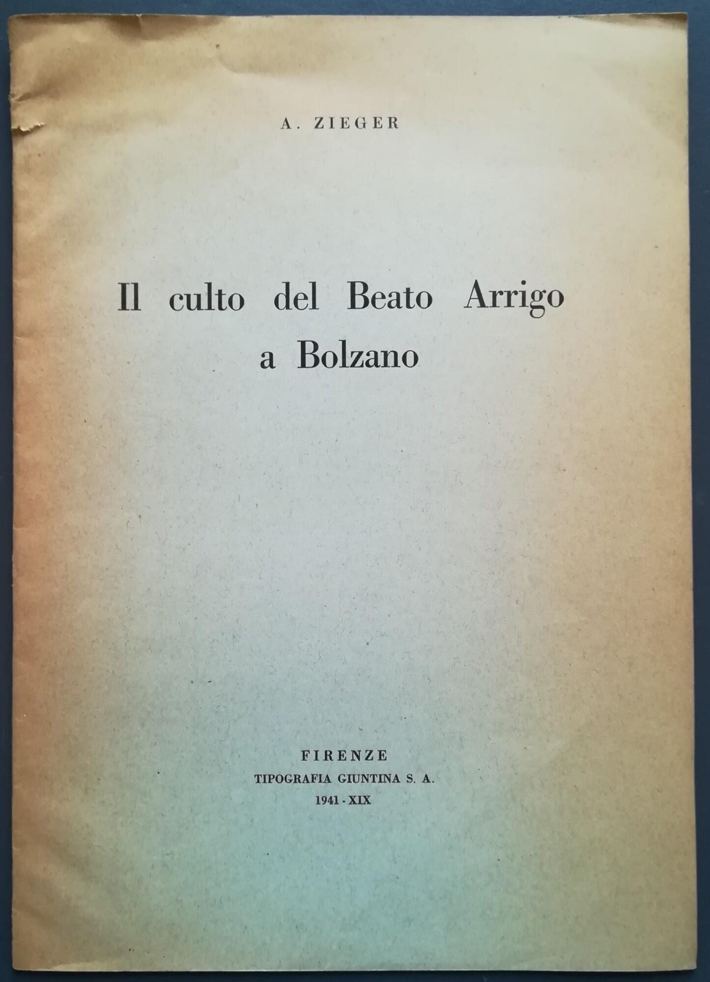 Il culto del beato Arrigo a Bolzano