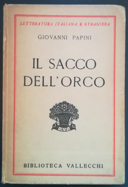 Il sacco dell'orco - Giovanni Papini - copertina