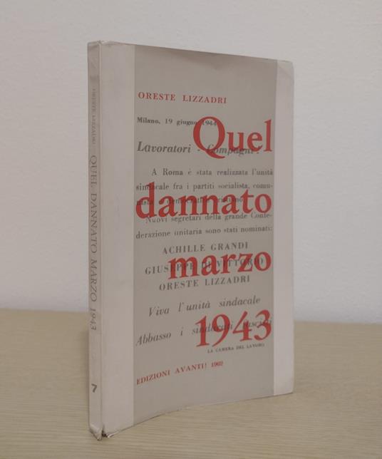 Quel dannato marzo 1943 - Oreste Lizzadri - copertina