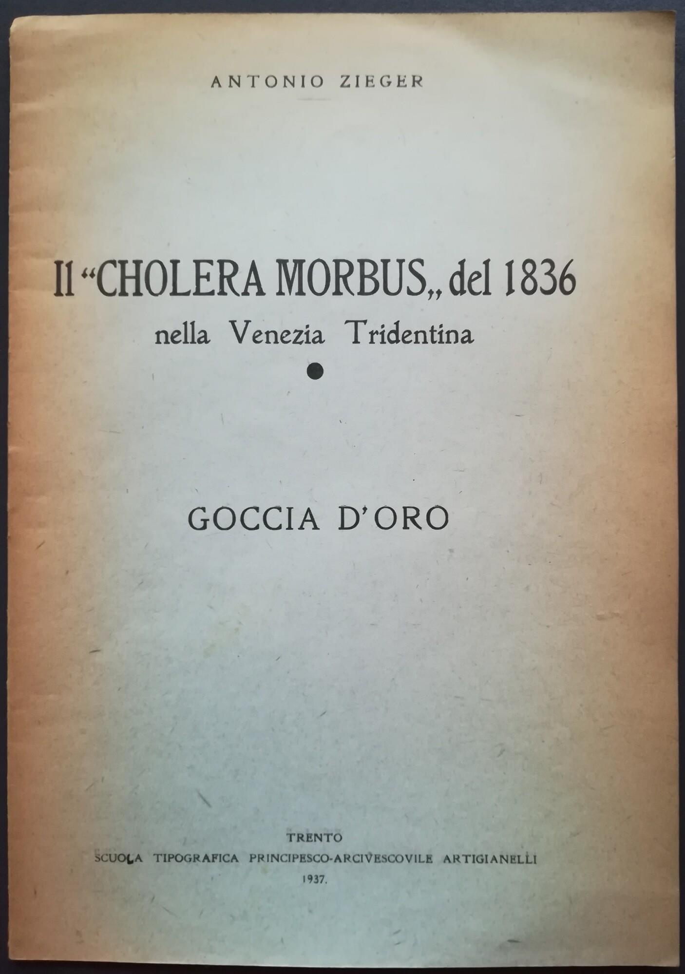 Il cholera morbus del 1836 nella Venezia Tridentina. Goccia d'oro