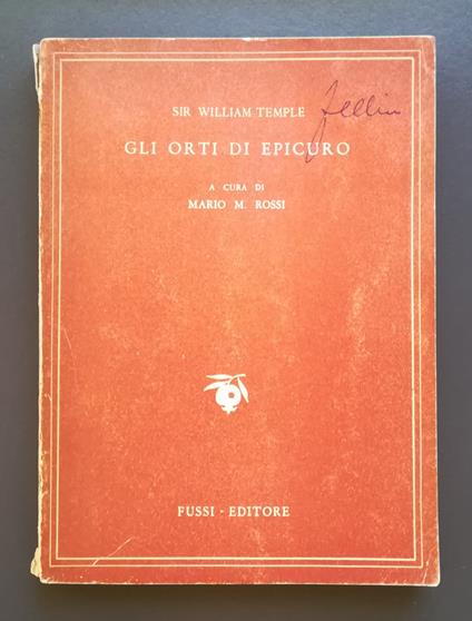 Gli orti di Epicuro - William Temple - copertina