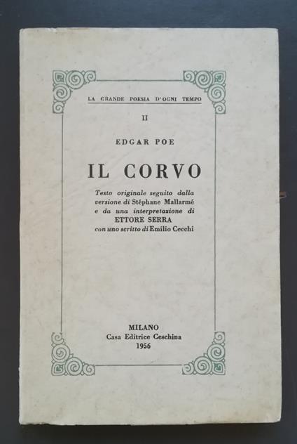 Il corvo - Edgar Allan Poe - copertina