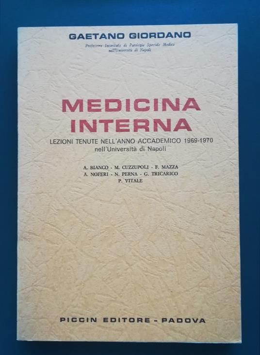 Lezioni di medicina interna - Gaetano Giordano - copertina