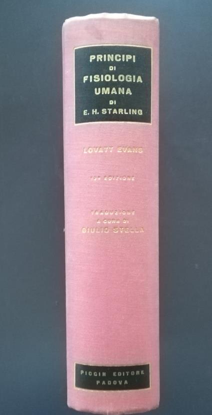 Principi di fisiologia umana - Ernest Henry Starling - copertina