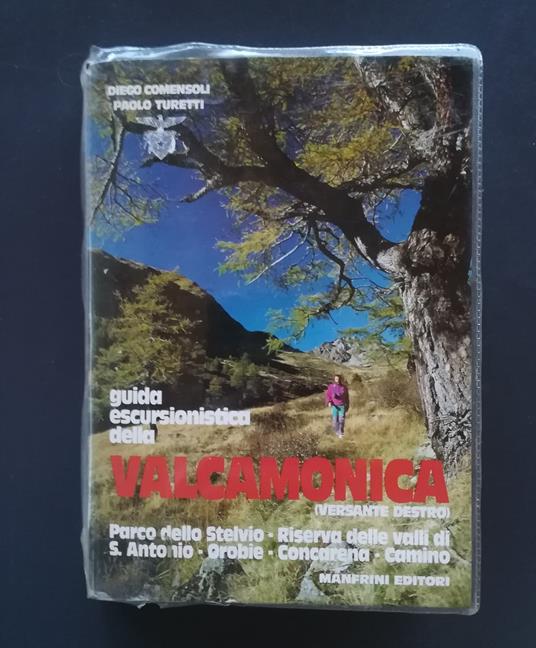 Guida escursionistica della Valcamonica: versante destro: Parco dello Stelvio, Riserva delle Valli di S. Antonio, Orobie, Concarena, Camino - Diego Comensoli - copertina