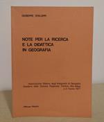 Note per la ricerca e la didattica in geografia: Associazione Italiana degli insegnanti di Geografia, Quaderni della Sezione Regionale Trentino Alto-Adige, n. 2 - Trento - 1977