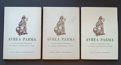 Avrea Parma (Aurea Parma): rivista quadrimestrale di storia, letteratura e arte. Anno LXIII 1978 - copertina