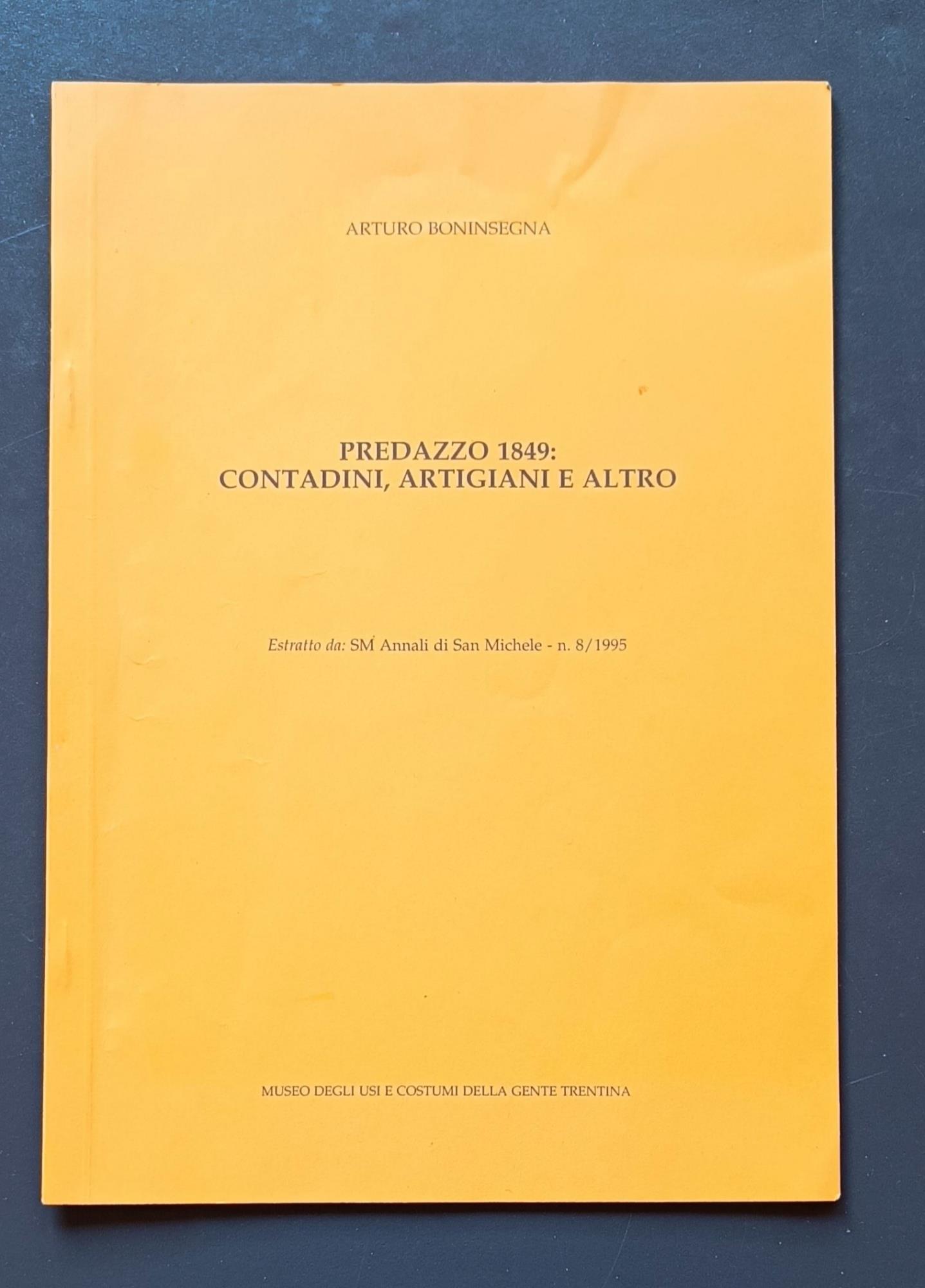 Predazzo 1849: contadini, artigiani e altro