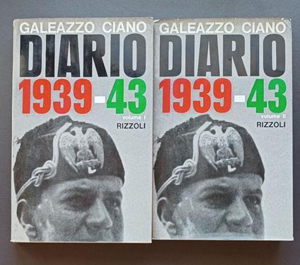 Diario 1939-1943 (2 volumi opera completa) - Galeazzo Ciano - copertina